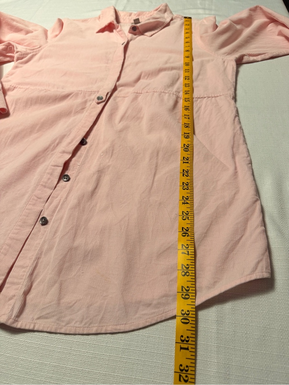 J. Jill Soft Pink Button-Front Tunic Blouse - Picture 6 of 7